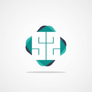 İlk harf Sz Logo tasarım şablonu