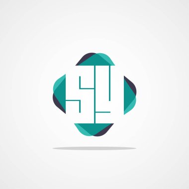 İlk harf Sy Logo tasarım şablonu