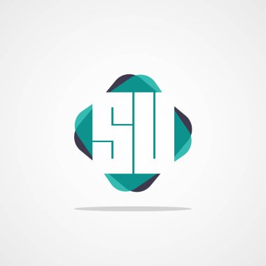 İlk harf Su Logo tasarım şablonu