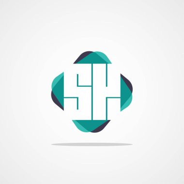 İlk mektup Sk Logo tasarım şablonu