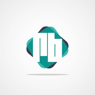 İlk harf Rb Logo tasarım şablonu