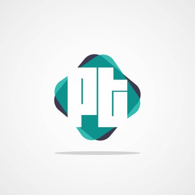 İlk harf Pt Logo tasarım şablonu