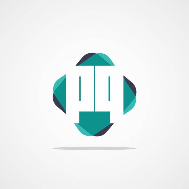 İlk mektup Pq Logo tasarım şablonu