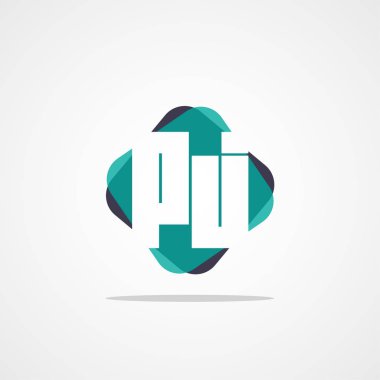 İlk harf Pj Logo tasarım şablonu