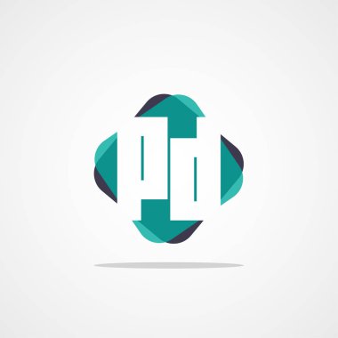 İlk harf Pd Logo tasarım şablonu