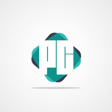 İlk harf Pc Logo tasarım şablonu