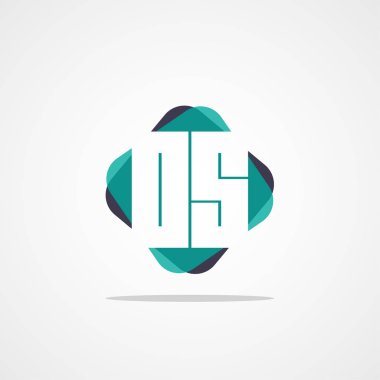 İlk harf Os Logo tasarım şablonu