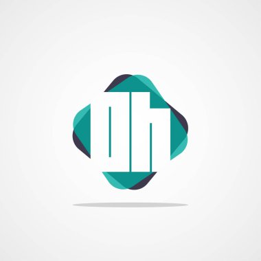 İlk harf Oh Logo tasarım şablonu