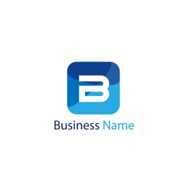 Mektup B Logo tasarım şablonu