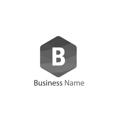 Mektup B Logo tasarım şablonu