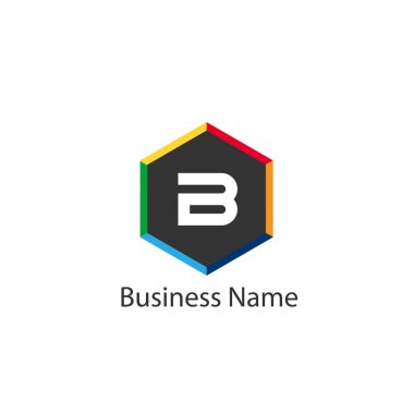 Mektup B Logo tasarım şablonu