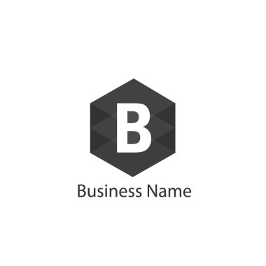 Mektup B Logo tasarım şablonu