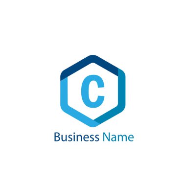 C Harfi Logo Şablon Tasarımı