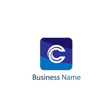 C Harfi Logo Şablon Tasarımı