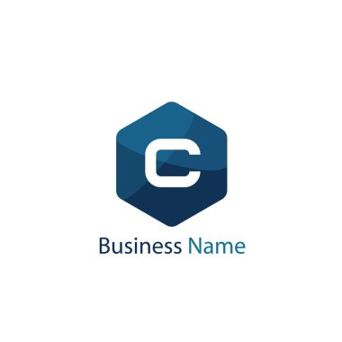 C Harfi Logo Şablon Tasarımı