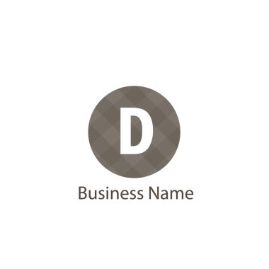 D harfi Logo tasarım şablonu