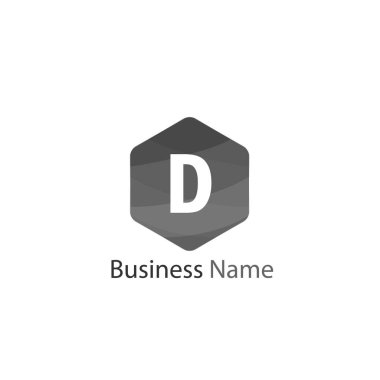 D harfi Logo tasarım şablonu