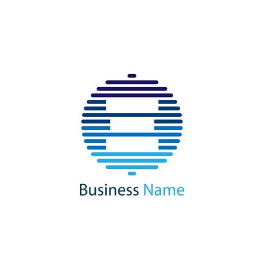 E harfinin Logo tasarım şablonu