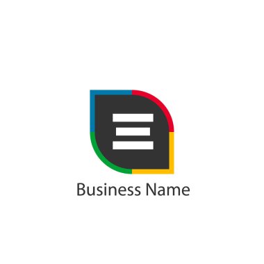 E harfinin Logo tasarım şablonu