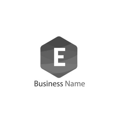 E harfinin Logo tasarım şablonu