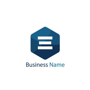 E harfinin Logo tasarım şablonu