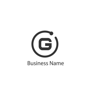 G harfi Logo tasarım şablonu