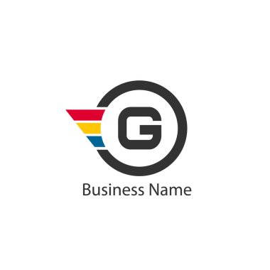 G harfi Logo tasarım şablonu