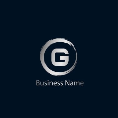 G harfi Logo tasarım şablonu