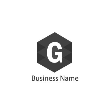 G harfi Logo tasarım şablonu