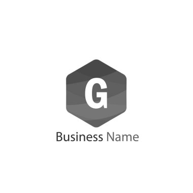 G harfi Logo tasarım şablonu