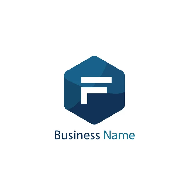 F harfi Logo tasarım şablonu