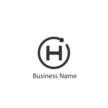 H harfi Logo tasarım şablonu