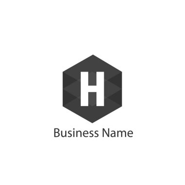 H harfi Logo tasarım şablonu