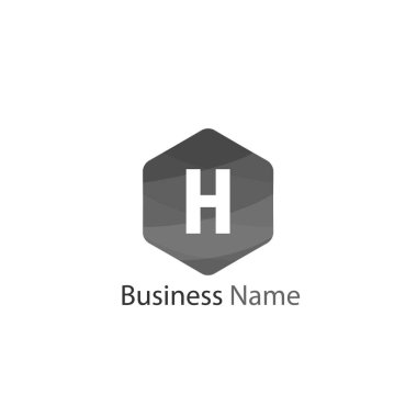 H harfi Logo tasarım şablonu