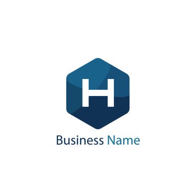 H harfi Logo tasarım şablonu