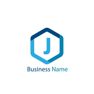 J harfi Logo tasarım şablonu