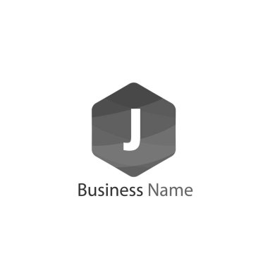 J harfi Logo tasarım şablonu