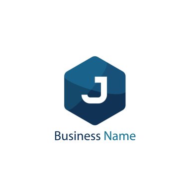 J harfi Logo tasarım şablonu