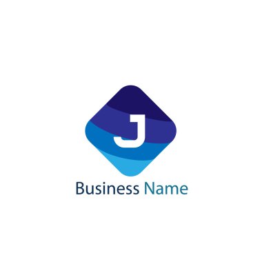 J harfi Logo tasarım şablonu