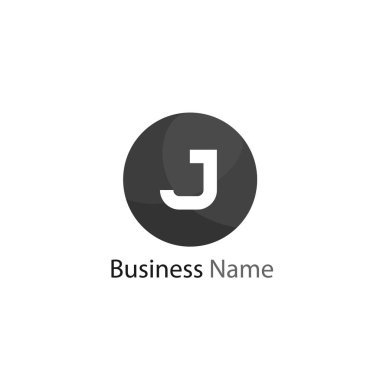 J harfi Logo tasarım şablonu