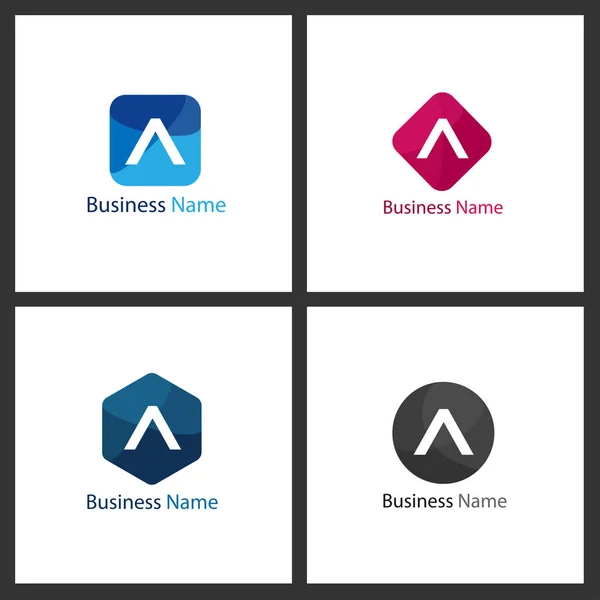 Carta Logo Set Design — Vetor de Stock