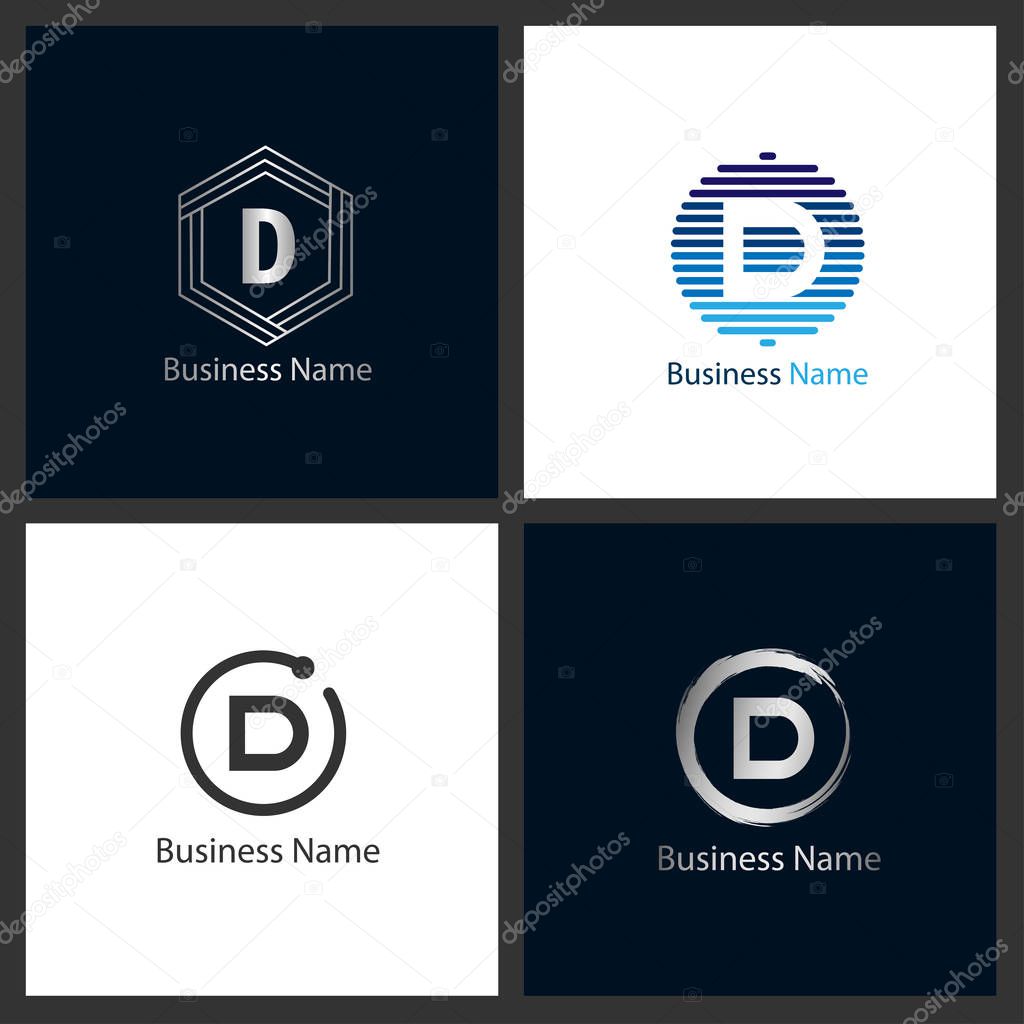 Letter D Logo Set Design