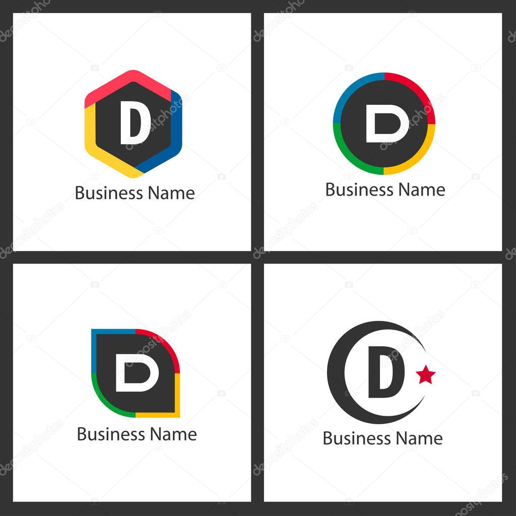 Letter D Logo Set Design