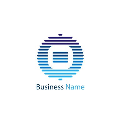 Mektup O Logo şablonu tasarımı, Logo O tasarımı, Modern O Logo, O harfi Logo Minimalist