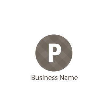 P harfi Logo tasarım şablonu