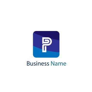 P harfi Logo tasarım şablonu