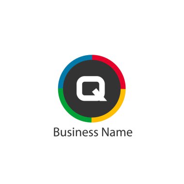 Harf Q Logo tasarım şablonu