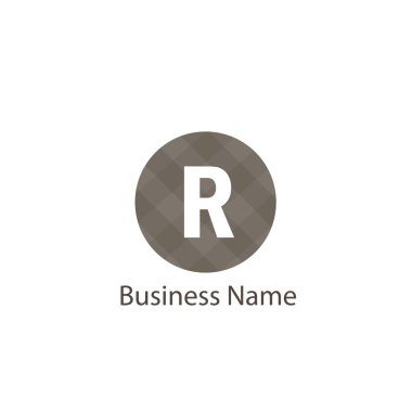 R harfi Logo tasarım şablonu