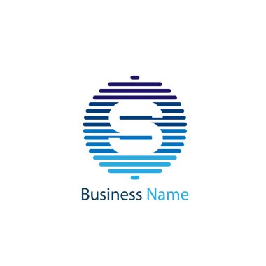 S harfi Logo tasarım şablonu