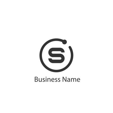 S harfi Logo tasarım şablonu